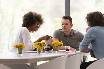 Image showing Multiethnic startup business team on meeting