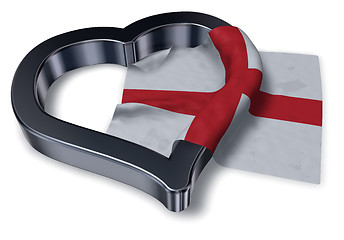 Image showing  flag of england and heart symbol - 3d rendering