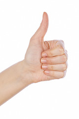 Image showing hand showing thumb up