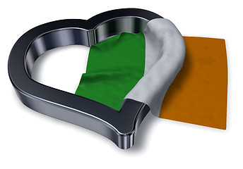 Image showing irish flag and heart symbol - 3d rendering