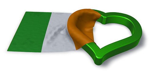 Image showing irish flag and heart symbol - 3d rendering