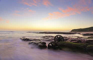 Image showing Sunrise over Windang Beach