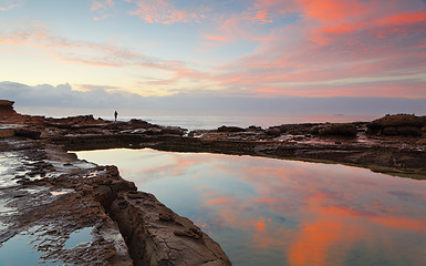 Image showing Sunrise at Wollongong Head Australia