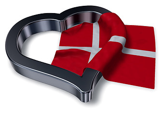 Image showing  flag of denmark and heart symbol - 3d rendering