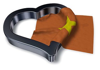 Image showing flag of vietnam and heart symbol - 3d rendering