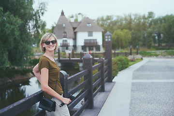 Image showing Happy woman in a park