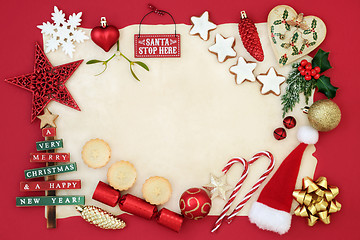 Image showing Christmas Decorative Background Border