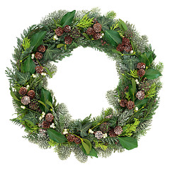 Image showing Winter and Christmas Wreath