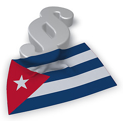 Image showing cuba flag and paragraph symbol - 3d illustration