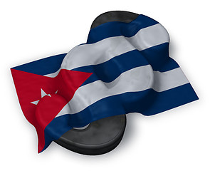 Image showing cuba flag and paragraph symbol - 3d illustration