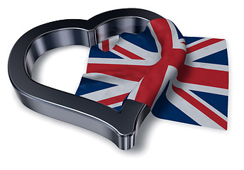 Image showing flag of the uk and heart symbol - 3d rendering