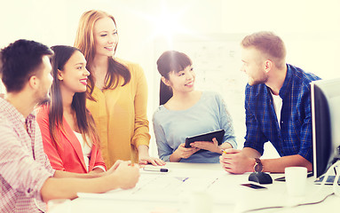 Image showing happy creative team or students working at office