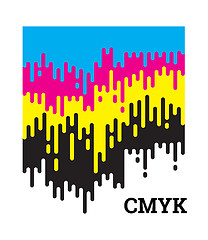 Image showing CMYK concept with rounded irregular lines