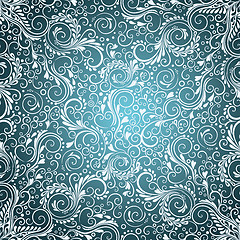 Image showing Abstract elegant swirl seamless composition with spirals and hea