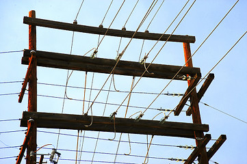 Image showing Electric power lines.