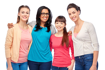 Image showing international group of happy smiling women