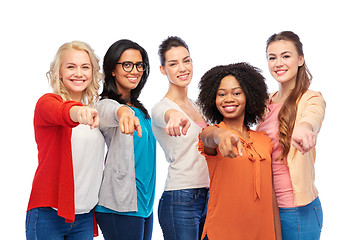 Image showing international group of happy smiling women