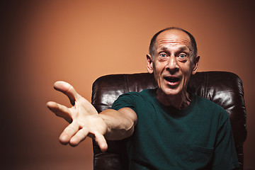 Image showing Portrait of surprised mature man