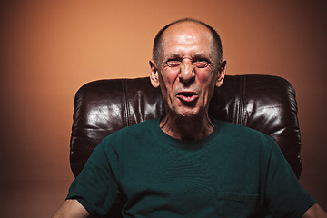 Image showing Screaming Senior Man