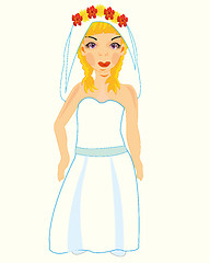 Image showing Bride in gown