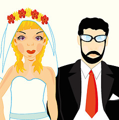 Image showing Bridegroom and bride