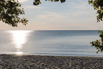 Image showing Calm water by the beach