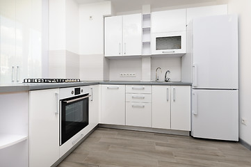 Image showing Modern white kitchen