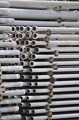 Image showing Metallic pipes