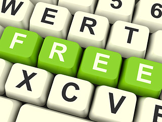 Image showing Free Computer Keys Showing Freebies and Promotions