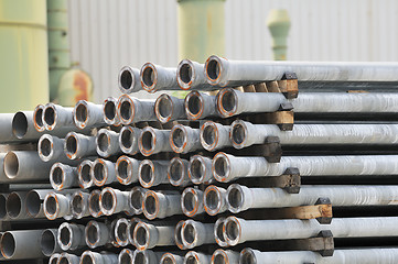 Image showing Metallic pipes