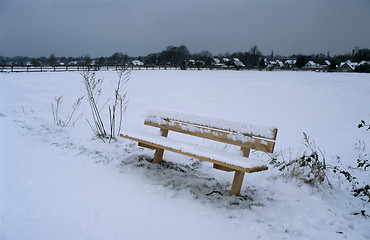 Image showing Bench in the Snow