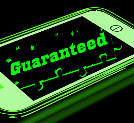 Image showing Guaranteed On Smartphone Shows Products Warranty