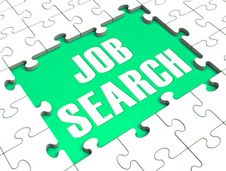 Image showing Jigsaw Puzzle Shows Job Search