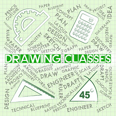 Image showing Drawing Classes Means Sketch Education And Creative