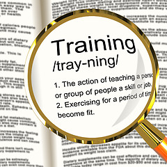 Image showing Training Definition Magnifier Showing Education Instruction Or C