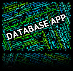 Image showing Database App Represents Apps Software And Computer