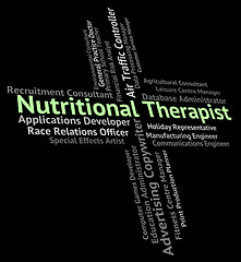 Image showing Nutritional Therapist Represents Work Occupations And Therapists