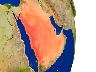 Image showing Saudi Arabia on Earth