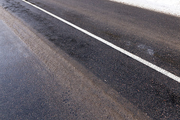 Image showing muddy road, winter