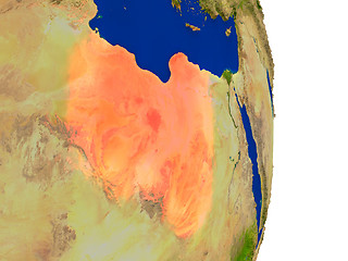 Image showing Libya on Earth