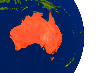 Image showing Australia on Earth