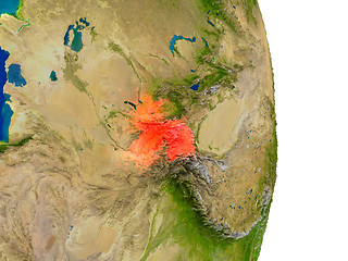 Image showing Tajikistan on Earth