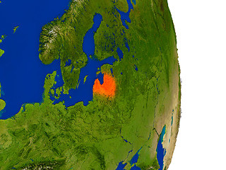 Image showing Latvia on Earth