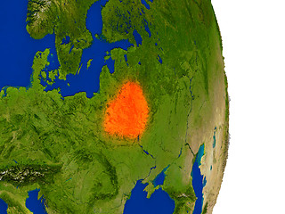Image showing Belarus on Earth