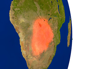 Image showing Botswana on Earth