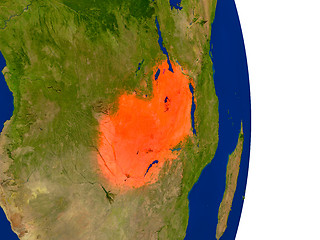 Image showing Zambia on Earth