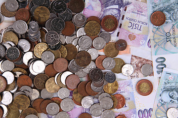 Image showing czech money texture 