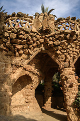 Image showing Park Guell in Barcelona, Spain.