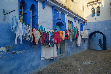 Image showing Chefchaouen, the blue city in the Morocco.