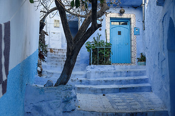 Image showing Chefchaouen, the blue city in the Morocco.